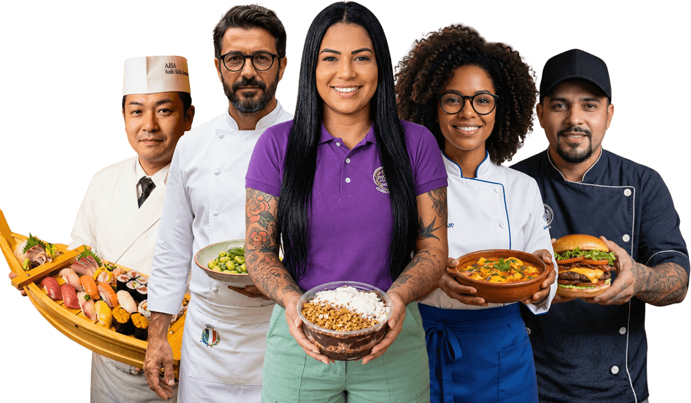 Equipe de restaurantes atendidos pela Delivoro